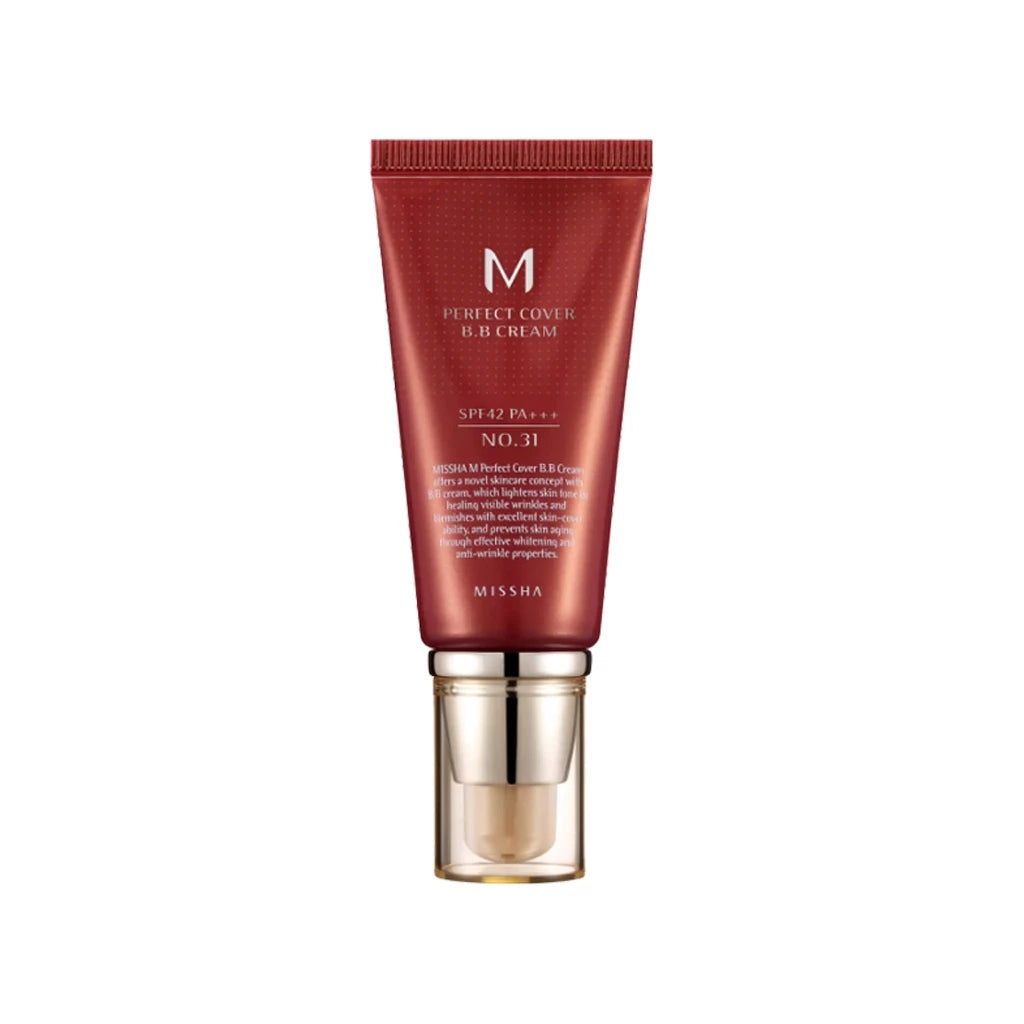 missha m perfect cover bb cream 20ml/50ml 13,21,23,25,27,29,31 spf42 pa+++
