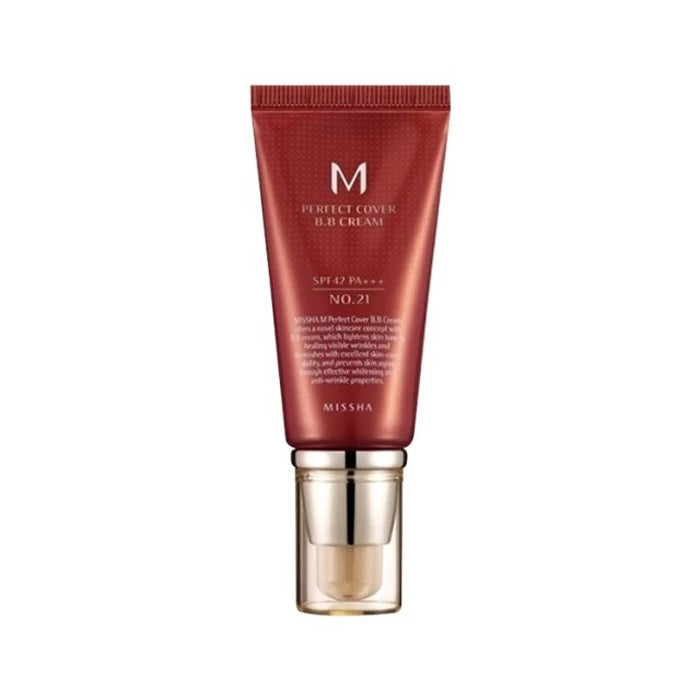 missha m perfect cover bb cream 20ml/50ml 13,21,23,25,27,29,31 spf42 pa+++