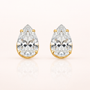 Brinco Folheado a Ouro 18k e Prata Gota Cristal