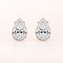 Brinco Folheado a Ouro 18k e Prata Gota Cristal