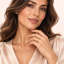 Anel Dourado Aparador Cravejado de Zircônia