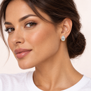 Brinco Folheado a Ouro 18k e Prata Gota Cristal