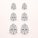 Trio de Brinco Folheado a Ouro 18k e Prata Gota Cristal
