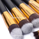 Kit 10 peças pincel kabuki precisão Conjunto de Maquiagem para Sombra Delineador Lábios Pó Base