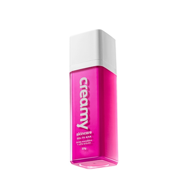 Creamy skincare retinol, vitamina C, lático, mandélico ou glicólico, 30g