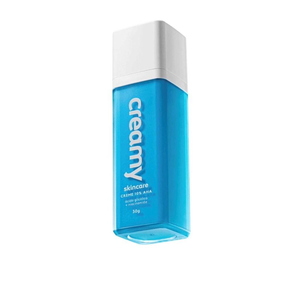 Creamy skincare retinol, vitamina C, lático, mandélico ou glicólico, 30g