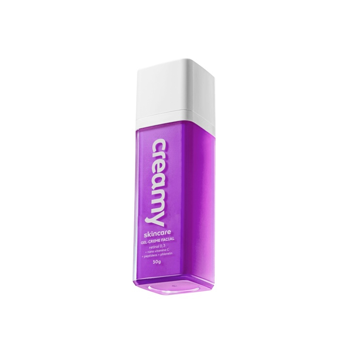 Creamy skincare retinol, vitamina C, lático, mandélico ou glicólico, 30g