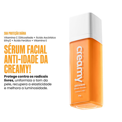 Creamy skincare retinol, vitamina C, lático, mandélico ou glicólico, 30g