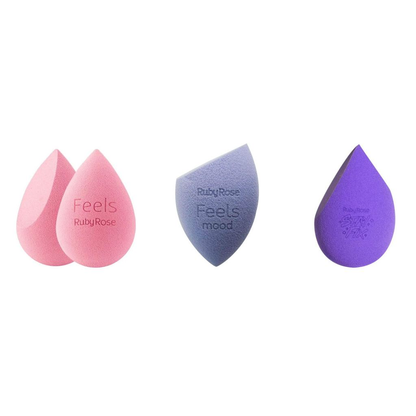 Esponja Facial Gota Chanfrada Para Base Corretivo Contorno