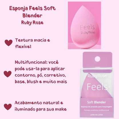 Esponja Facial Gota Chanfrada Para Base Corretivo Contorno
