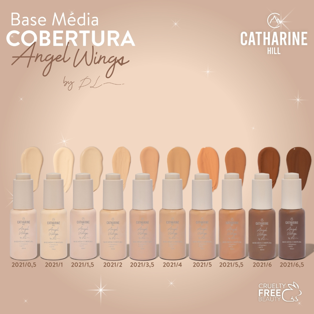 Base Líquida Chill Média Cobertura Pri Lessa Catharine Hill Vegana 30ml Angel Wings Matte