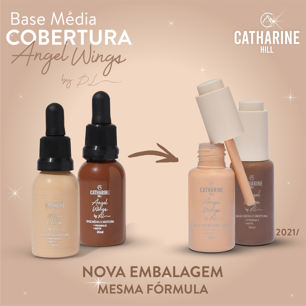 Base Líquida Chill Média Cobertura Pri Lessa Catharine Hill Vegana 30ml Angel Wings Matte