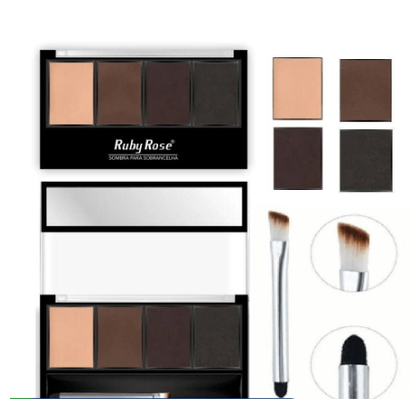 Paleta de Sombra Para Sobrancelhas Ruby Rose-- Trio de Sombras
