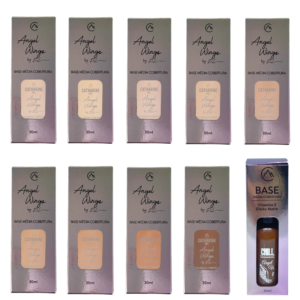 Base Líquida Chill Média Cobertura Pri Lessa Catharine Hill Vegana 30ml Angel Wings Matte