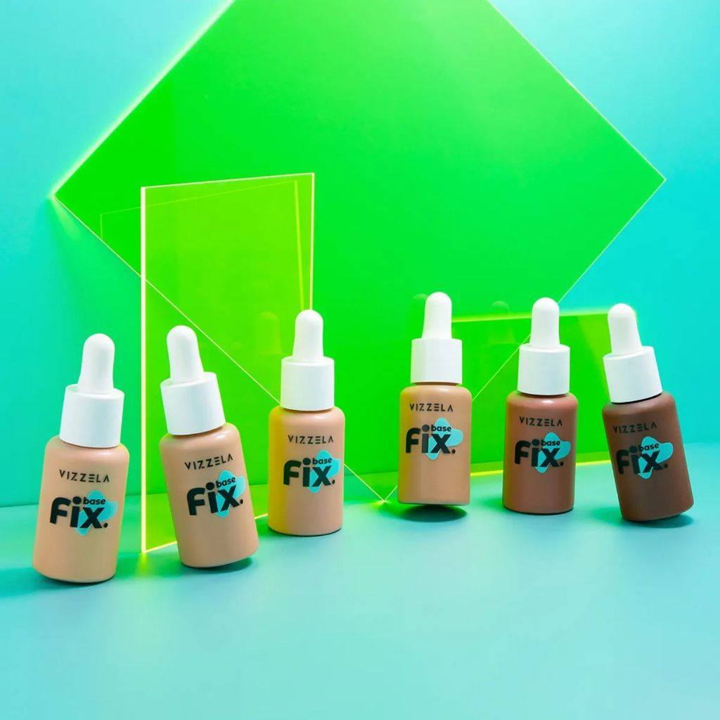Base Líquida Fix - Vizzela 30ml - 100% Original Todas as Cores