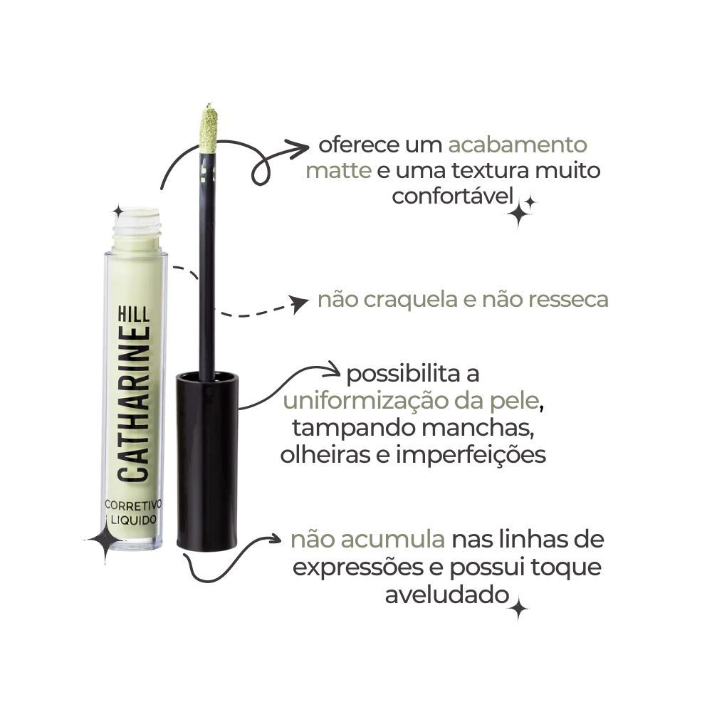 Corretivo Líquido Facial Média Cobertura Catharine Hill Matte Fluid Concealer