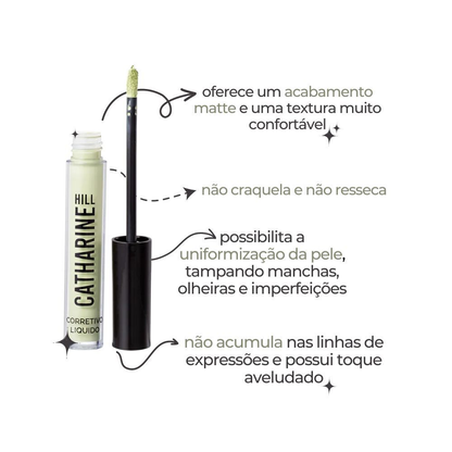 Corretivo Líquido Facial Média Cobertura Catharine Hill Matte Fluid Concealer