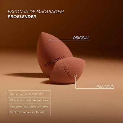 Esponja de maquiagem precision pequena mari saad, textura ultra macia