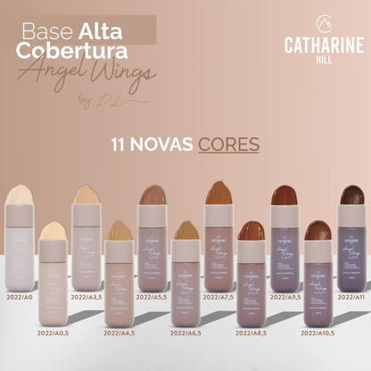 Base Líquida Alta Cobertura Pri Lessa Catharine Hill A Prova Dágua Matte 40ml