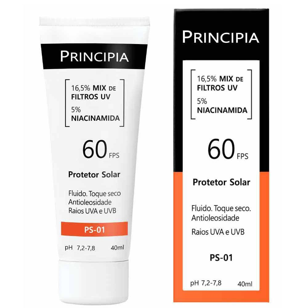Principia Kit Completo Peles Sensíveis c/ Gel de Limpeza Gl-02 + Creme Hidratante CH-01 + Protetor Solar PS-01 FPS 60