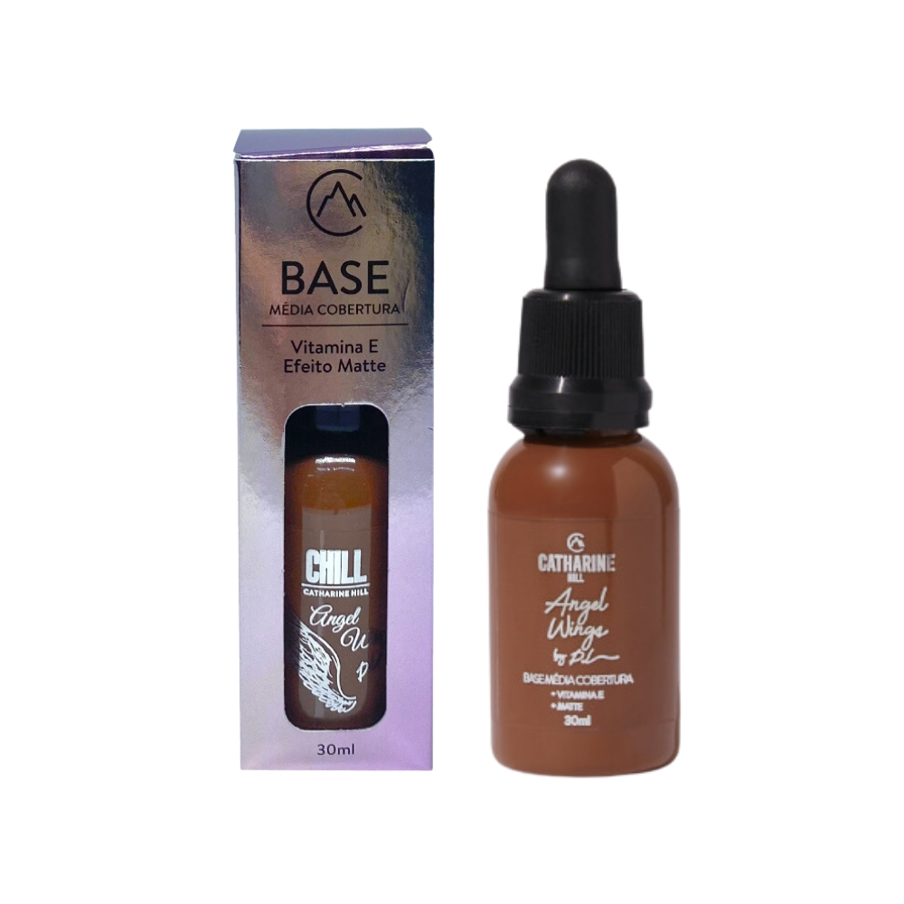Base Líquida Chill Média Cobertura Pri Lessa Catharine Hill Vegana 30ml Angel Wings Matte