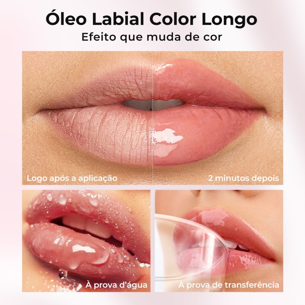 Óleo Labial Rico SACE LADY Batom Ocheal Water-Light Dudu Hidratante E Sem Manchas