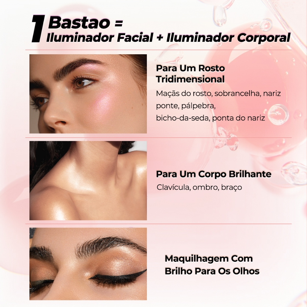 Bastão Iluminador SACE LADY – Toque Frio e Brilho Radiante para a Pele