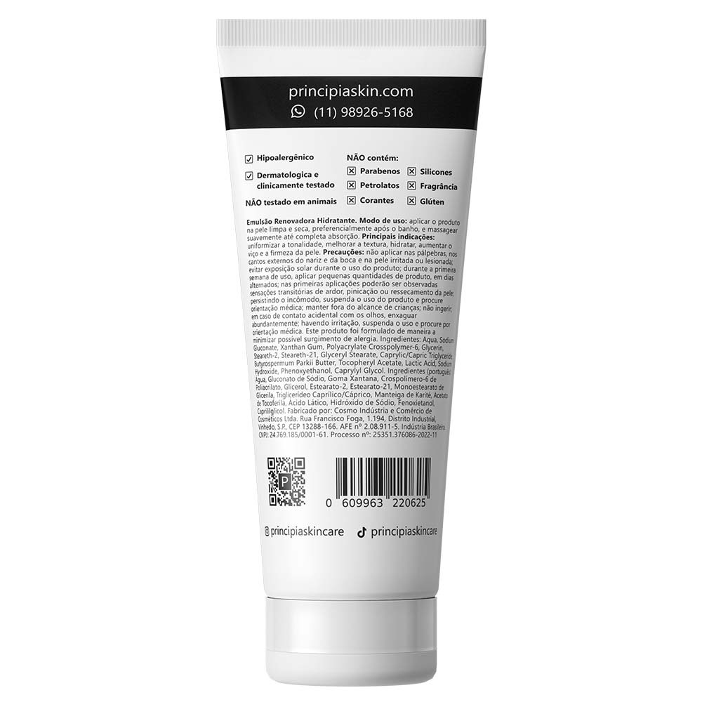 Emulsão Corporal Principia c/ 10% Ácido Lático EC-01 200ml