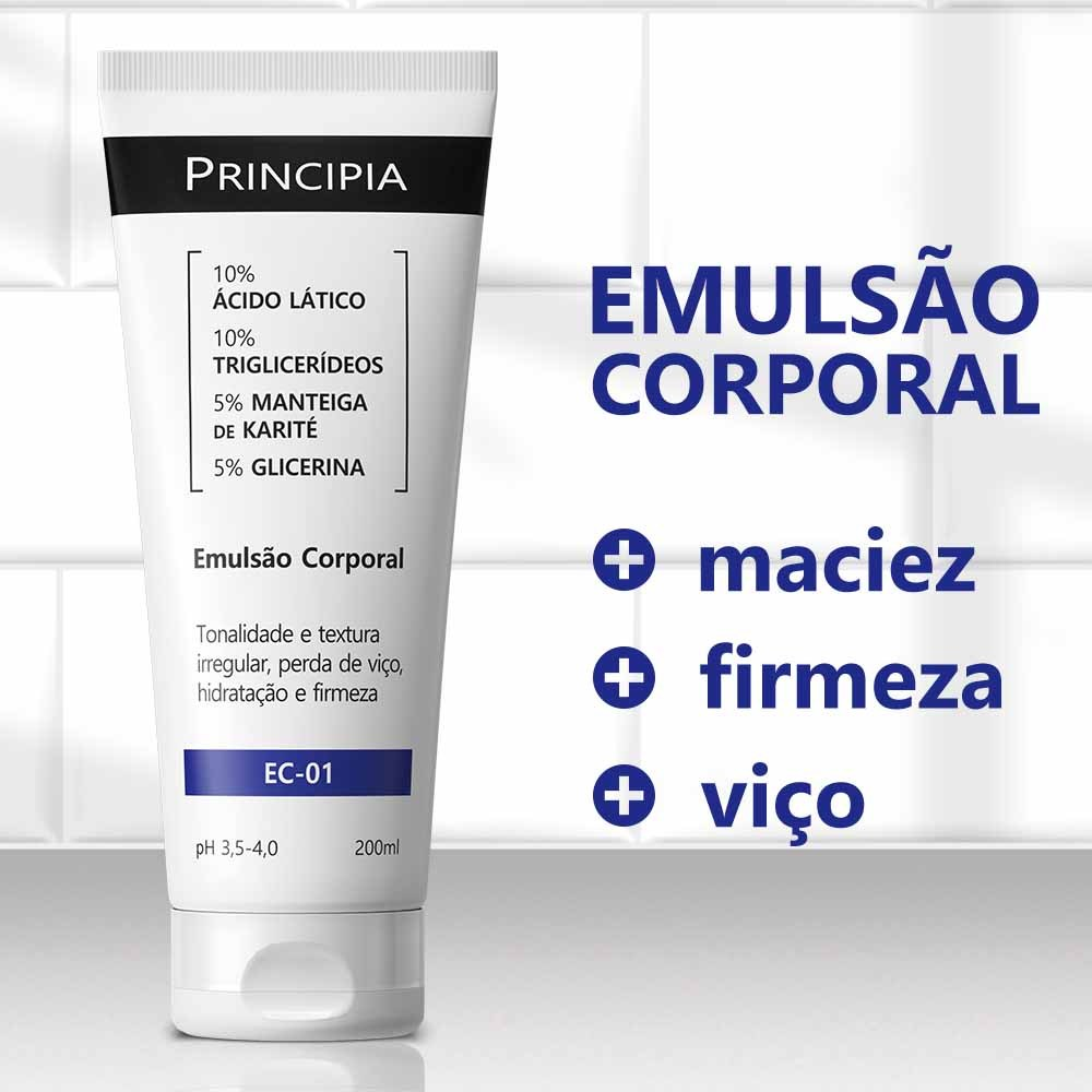 Emulsão Corporal Principia c/ 10% Ácido Lático EC-01 200ml