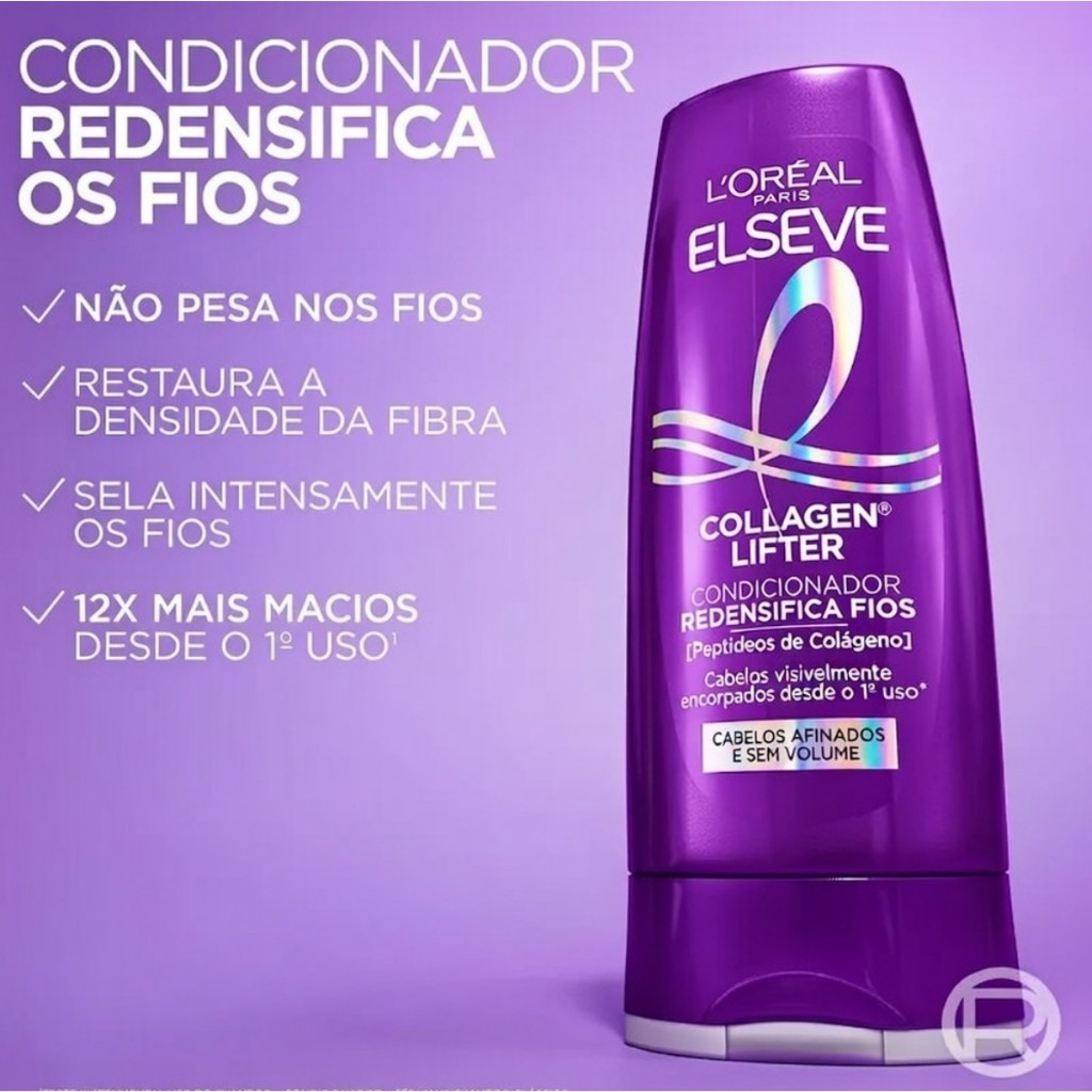 KIT ELSEVE COLÁGENO LIFTER SHAMPOO + COND + MÁSC + SÉRUM - 4 ITENS