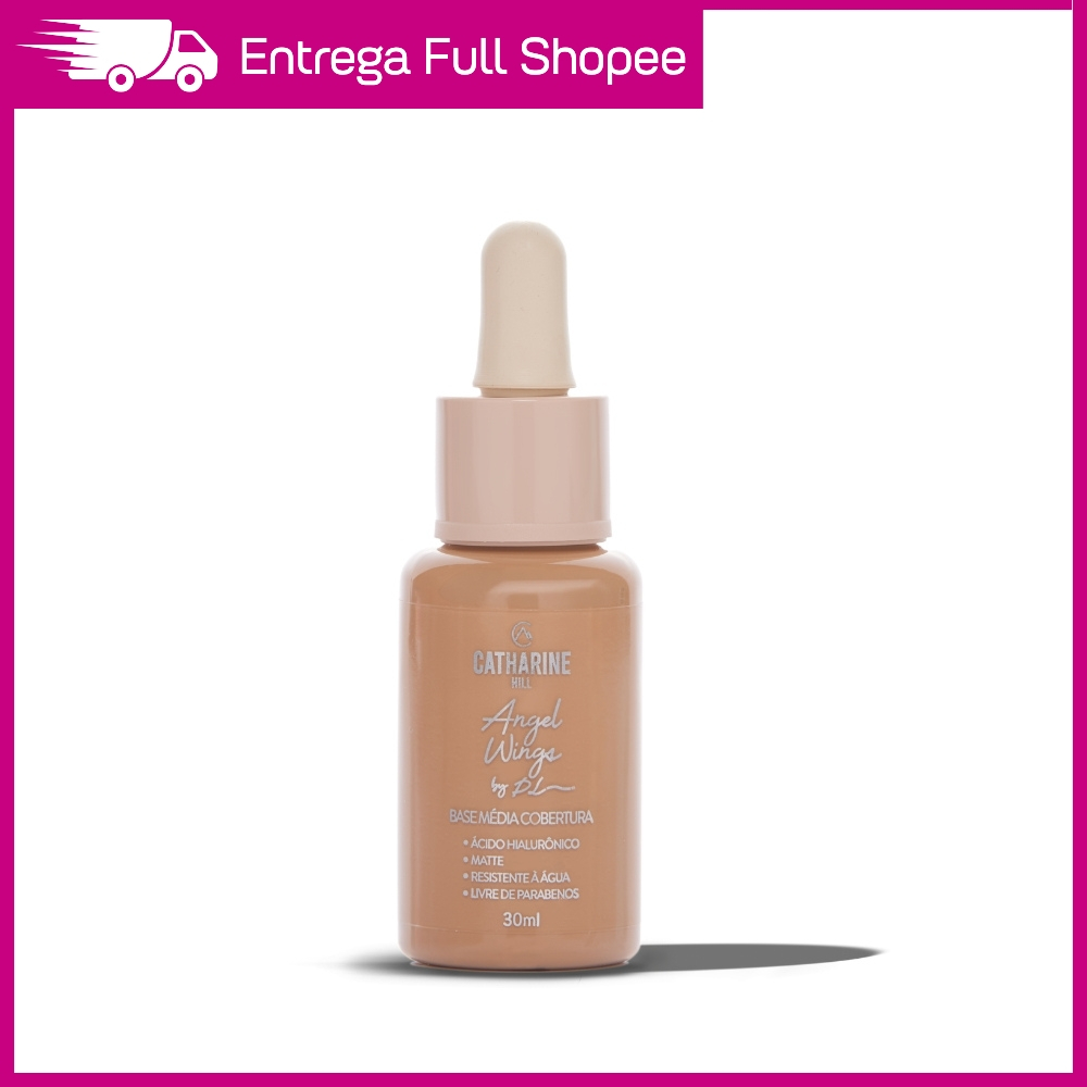 Base Líquida Chill Média Cobertura Pri Lessa Catharine Hill Vegana 30ml Angel Wings Matte