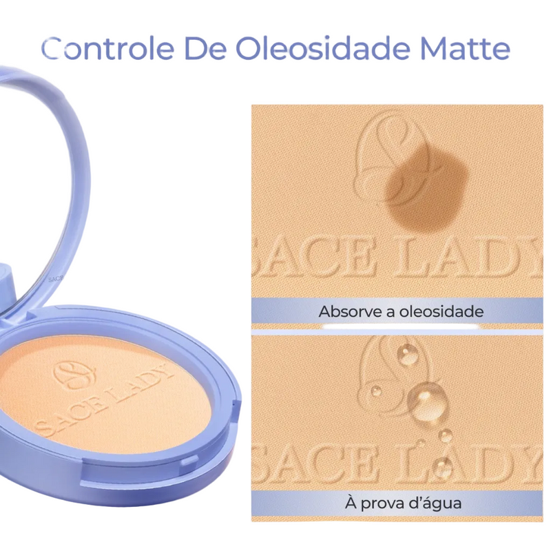 Pó Compacto SACE LADY Controle De Óleo Maquilhagem De Longa Duração Pó solto