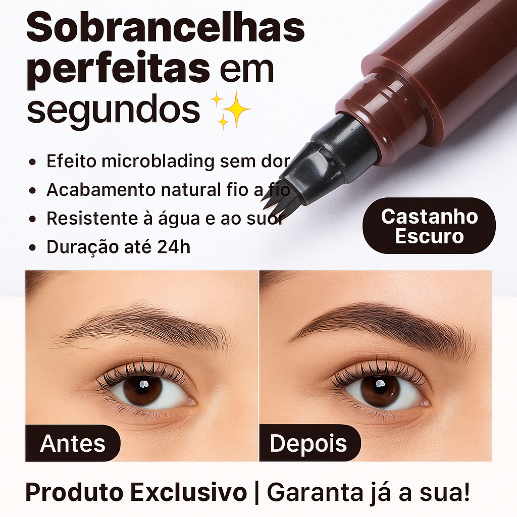 Caneta fio a fio para Sobrancelha e Barba À Prova D 'água Microblanding maquiagem