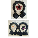 KIT 4 PCS Acessórios de Skincare Spa Feminino - Tiara Nuvem, Faixa de Pulso, Presilha de Flor LL4440A