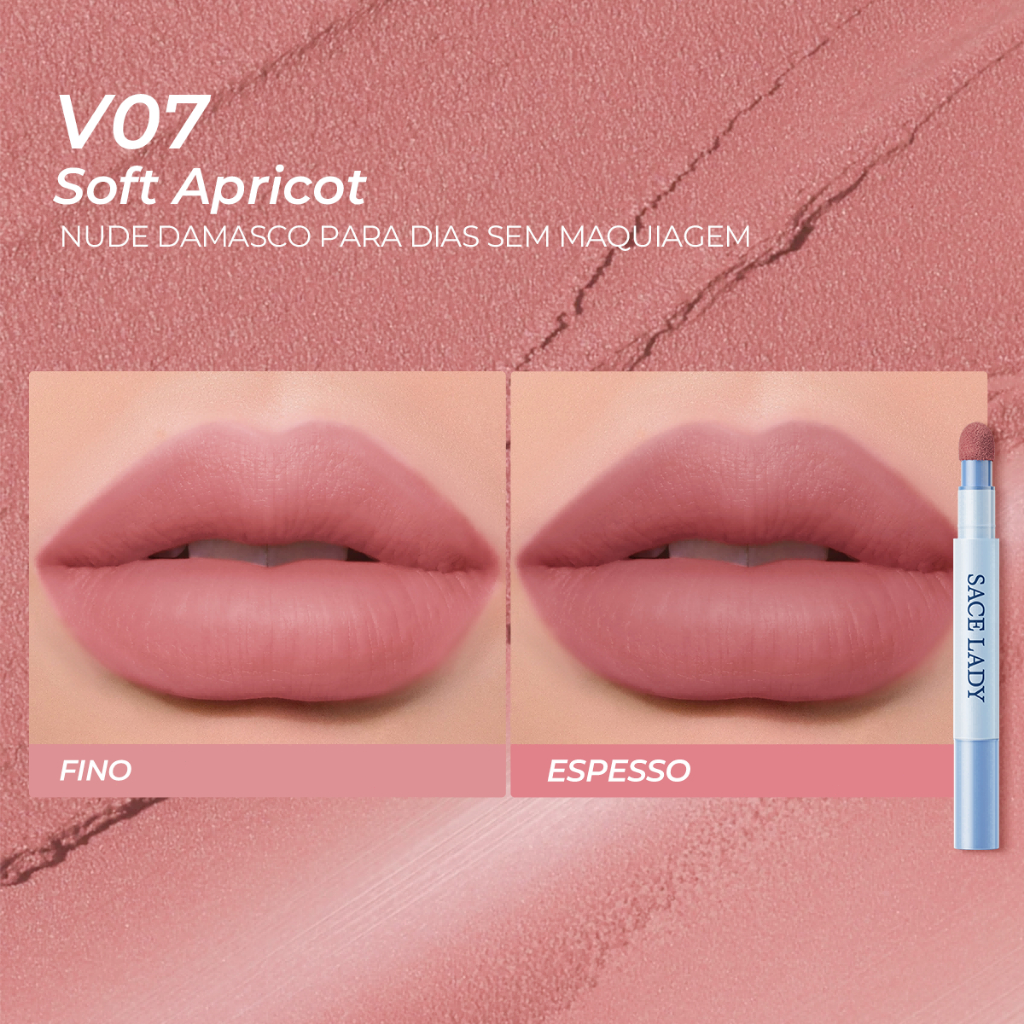 Cushion Labial Creme em Pó SACE LADY acabamento mate longa duração