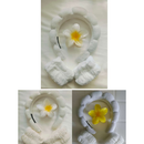 KIT 4 PCS Acessórios de Skincare Spa Feminino - Tiara Nuvem, Faixa de Pulso, Presilha de Flor LL4440A