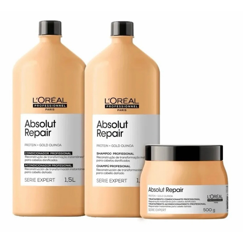 kit Shampoo 1,5L + Condicionador 1,5L + Máscara 500g