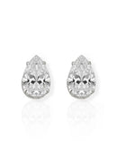 Brinco Folheado a Ouro 18k e Prata Gota Cristal