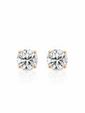 Brinco Folheado a Ouro 18k e Prata Ponto de Luz