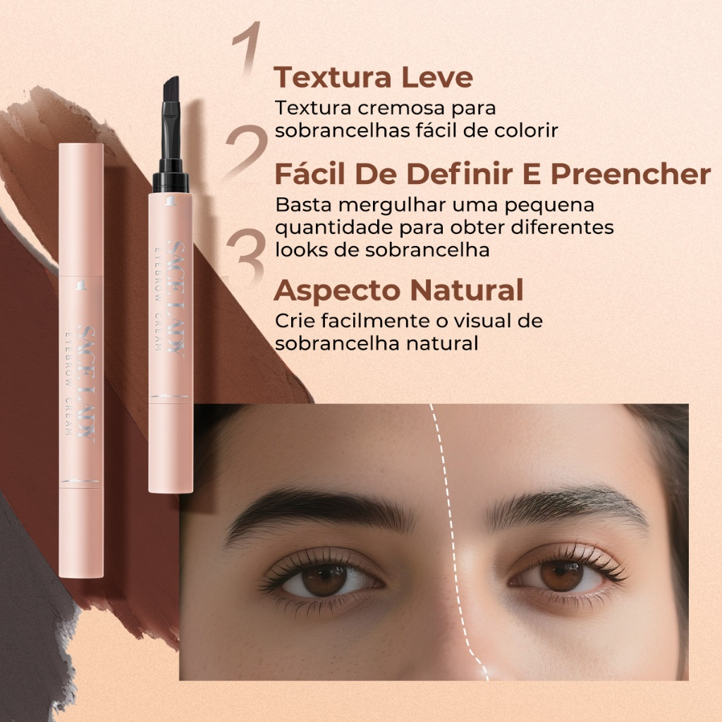 Creme para Sobrancelhas à Prova d'Água SACE LADY efeito tatuagem de longa duração