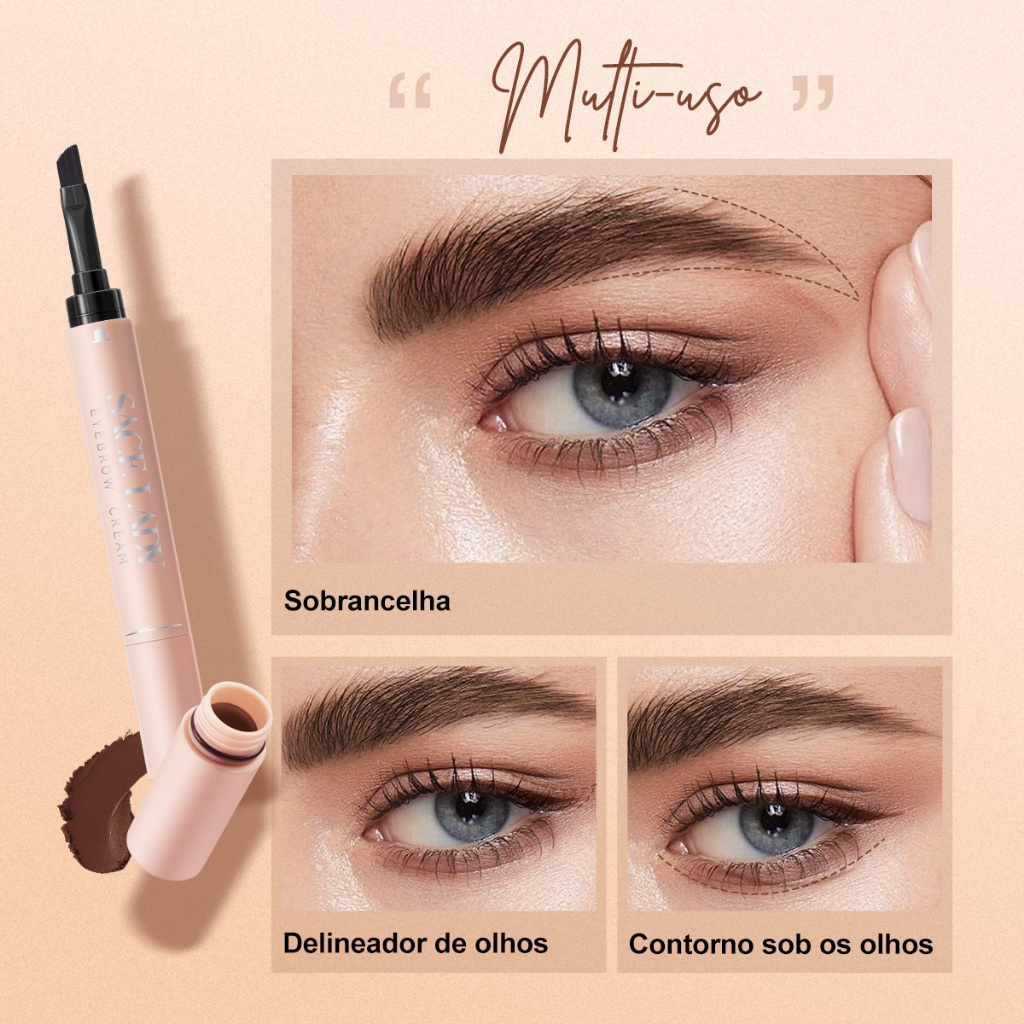 Creme para Sobrancelhas à Prova d'Água SACE LADY efeito tatuagem de longa duração