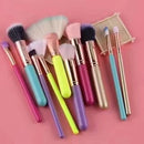 Kit 10 peças pincel kabuki precisão Conjunto de Maquiagem para Sombra Delineador Lábios Pó Base