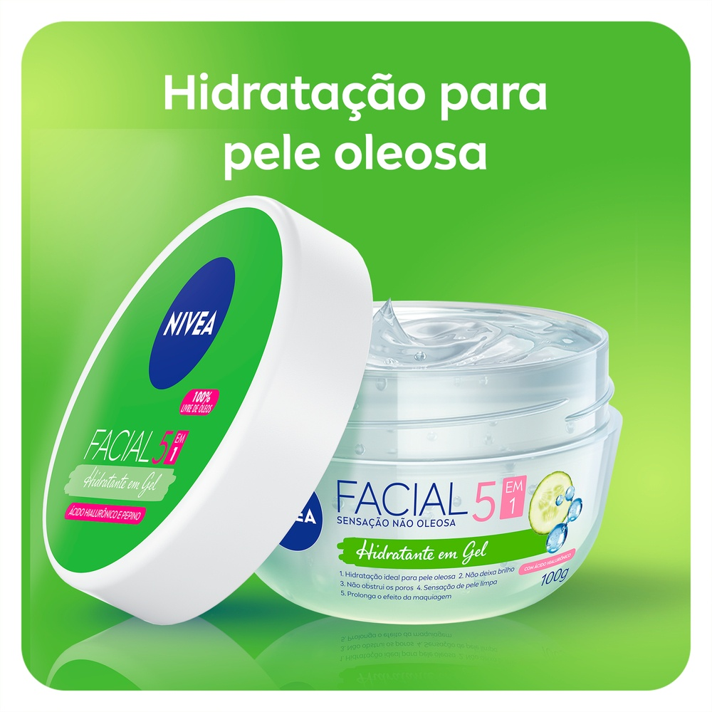 NIVEA - Creme Facial 100g - Antissinais - Nutritivo - Noturno - Gel Fresh - Pele Negra - Lata 29g, 56g, 145g