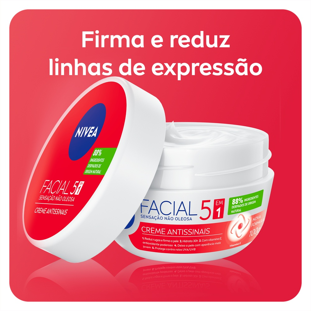 NIVEA - Creme Facial 100g - Antissinais - Nutritivo - Noturno - Gel Fresh - Pele Negra - Lata 29g, 56g, 145g