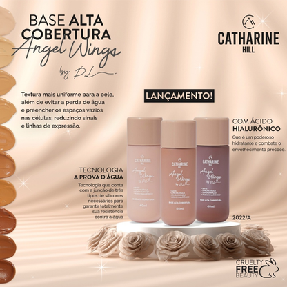 Base Líquida Alta Cobertura Pri Lessa Catharine Hill A Prova Dágua Matte 40ml
