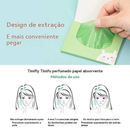 Papel antibrilho 100 Folhas / matificante /Absorvente para Rosto pele oleosa removedor de oleosidade