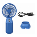 Ventilador Mini Portátil Recarregável USB de Mão Suporte Mesa Silencioso Ideal para Casa Trabalho