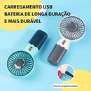 Ventilador Mini Portátil Recarregável USB de Mão Suporte Mesa Silencioso Ideal para Casa Trabalho