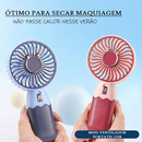 Ventilador Mini Portátil Recarregável USB de Mão Suporte Mesa Silencioso Ideal para Casa Trabalho