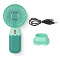 Ventilador Mini Portátil Recarregável USB de Mão Suporte Mesa Silencioso Ideal para Casa Trabalho